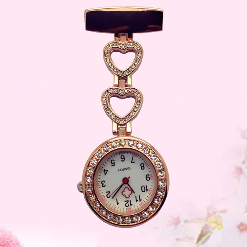 Women's Pocket Watch | Clip-on Heart Pendant Hang