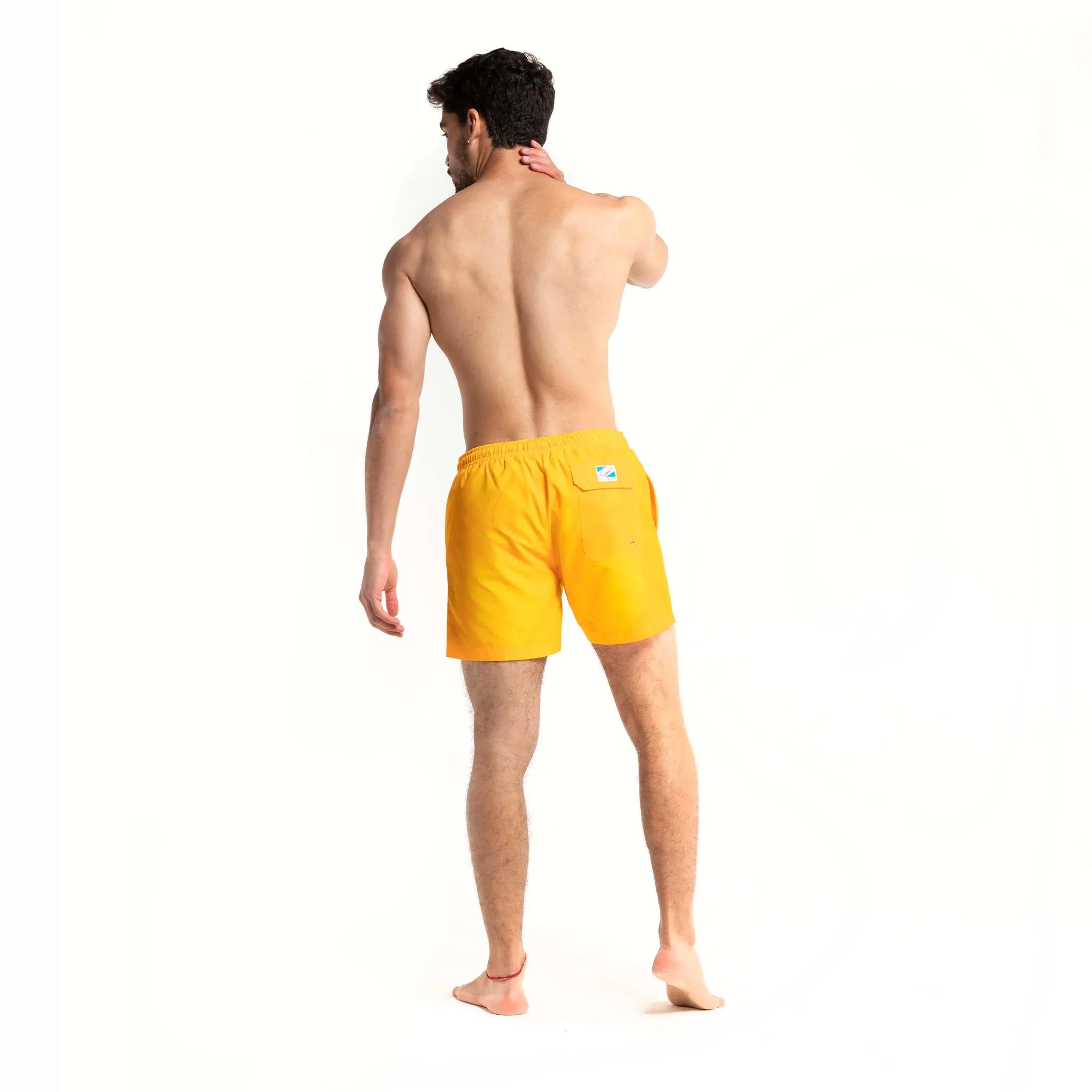 Yellow to Orange - 5" Swim Trunks   Color Changing